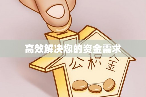 苍南高效解决您的资金需求