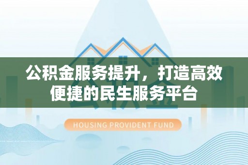 苍南公积金服务提升，打造高效便捷的民生服务平台
